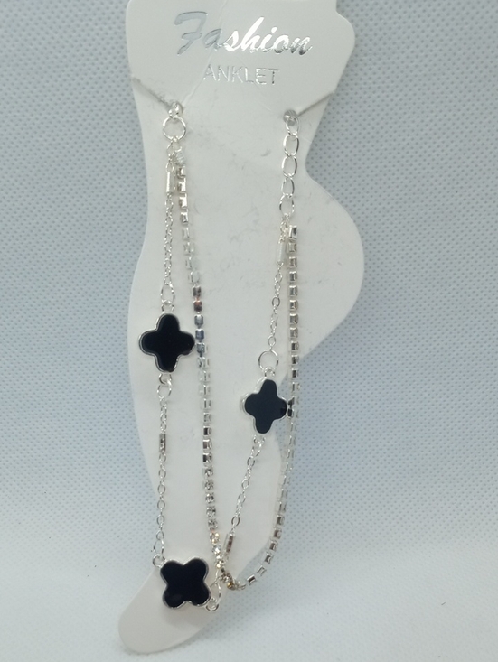 FASHION ANKLET Jewelry - ENAMELED 4 LEAF CLOVER ANKLET